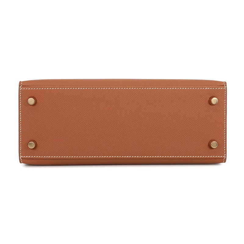 エルメス ハンドバッグ ケリー25 外 縫いゴールド/ ゴールド金具 エプソン G刻印 ２wayショルダー