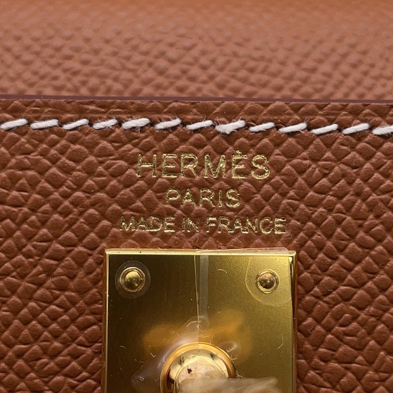 エルメス ハンドバッグ ケリー25 外 縫いゴールド/ ゴールド金具 エプソン G刻印 ２wayショルダー