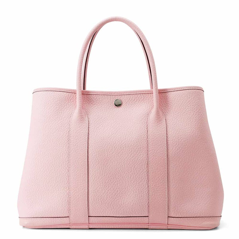 エルメス トートバッグ ガーデンパーティPM ローズサクラ/シルバー金具 カントリー T刻印