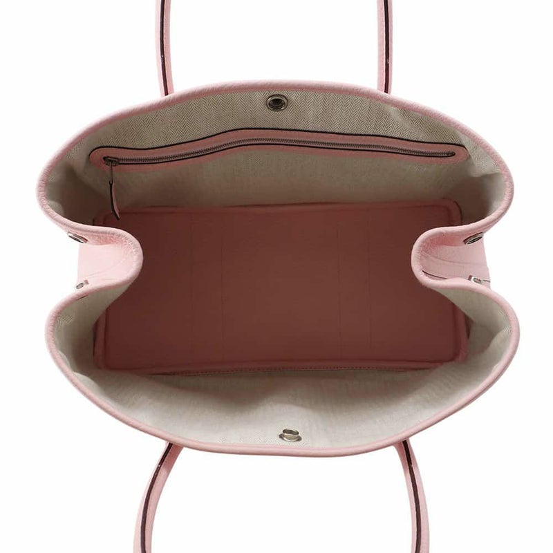 エルメス トートバッグ ガーデンパーティPM ローズサクラ/シルバー金具 カントリー T刻印