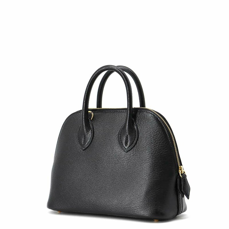 エルメス ボリード1923 ミニ ブラック/ゴールド金具 シェブルミゾル A刻印 2wayショルダー 黒