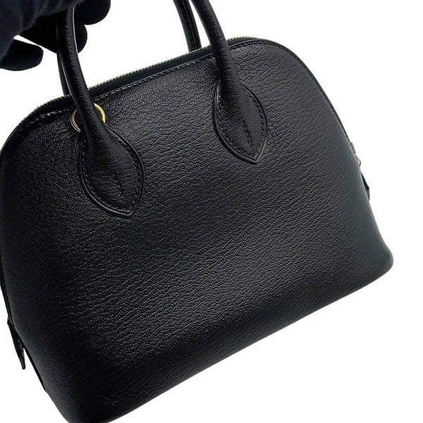 エルメス ボリード1923 ミニ ブラック/ゴールド金具 シェブルミゾル A刻印 2wayショルダー 黒