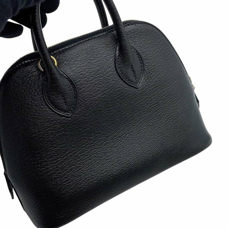 エルメス ボリード1923 ミニ ブラック/ゴールド金具 シェブルミゾル A刻印 2wayショルダー 黒