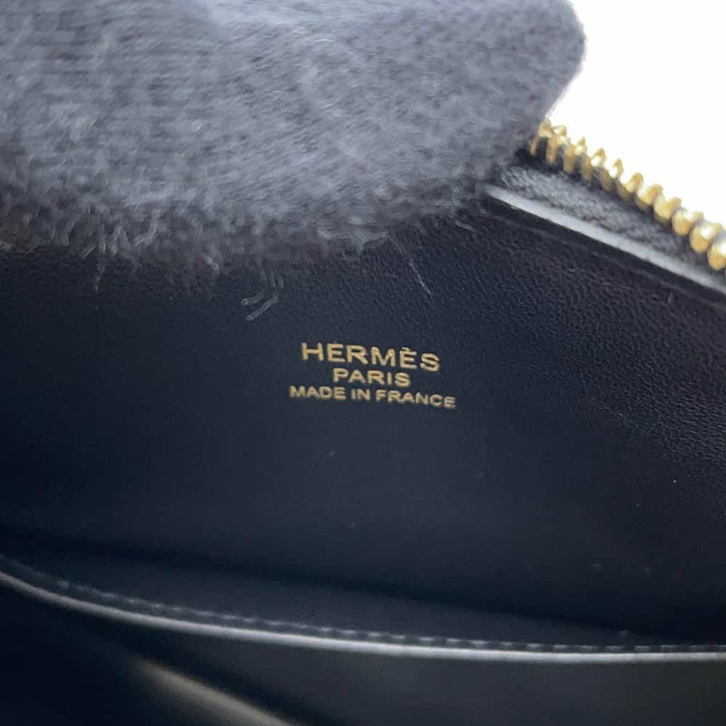 エルメス ボリード1923 ミニ ブラック/ゴールド金具 シェブルミゾル A刻印 2wayショルダー 黒