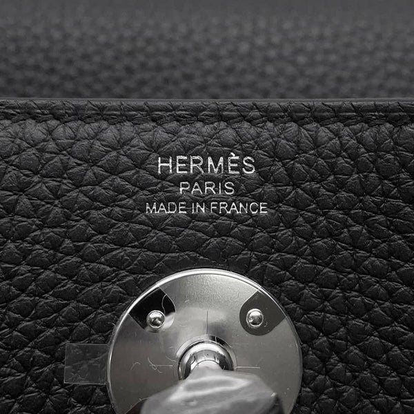 エルメス ハンドバッグ リンディ26 ブラック/シルバー金具 トリヨンクレマンス K刻印 2wayショルダー 黒