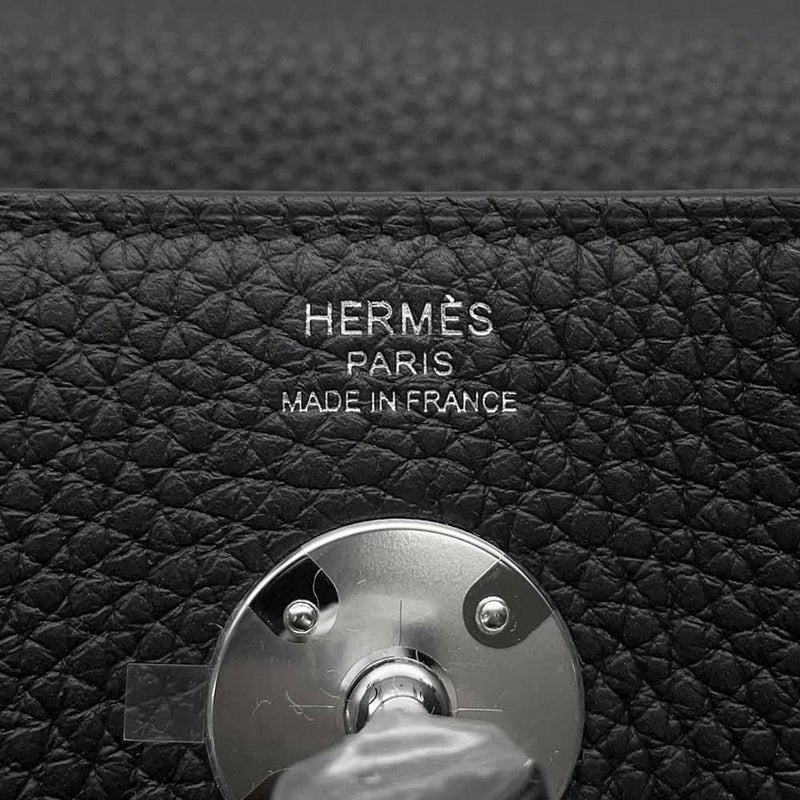 エルメス ハンドバッグ リンディ26 ブラック/シルバー金具 トリヨンクレマンス K刻印 2wayショルダー 黒