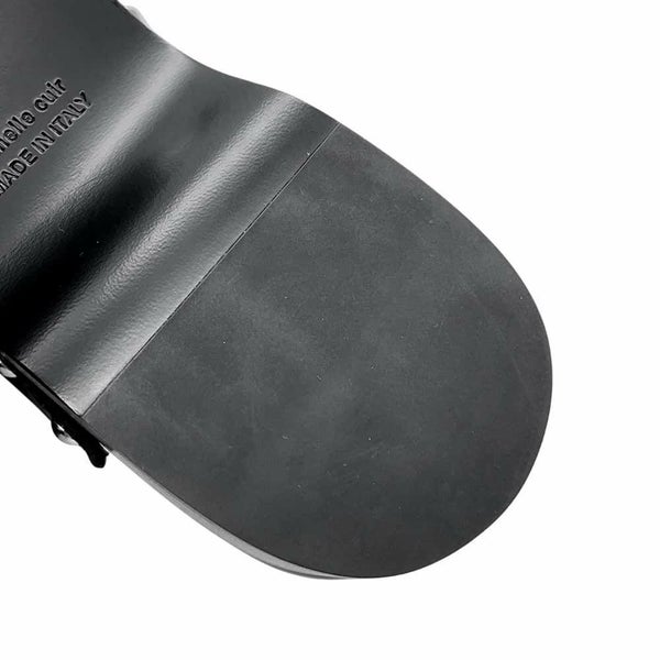 エルメス ミュール カルロッタ ケリー カーフレザー レディースサイズ38 HERMES 靴 黒