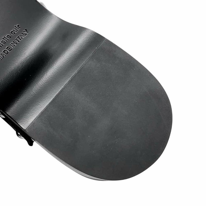 エルメス ミュール カルロッタ ケリー カーフレザー レディースサイズ38 HERMES 靴 黒