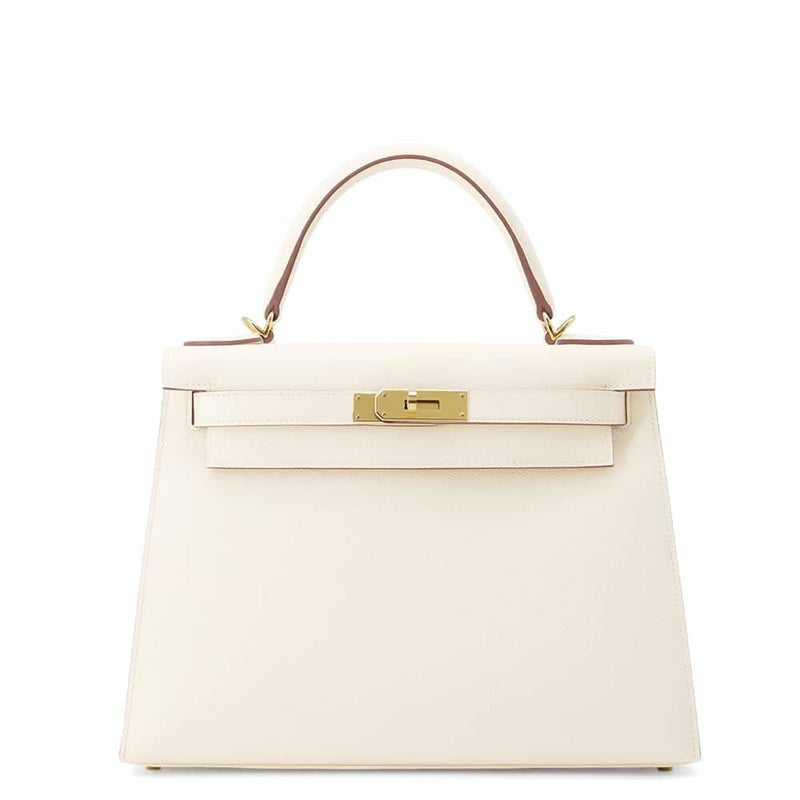 エルメス ハンドバッグ ケリー28 外縫い ナタ/ゴールド金具 エプソン U刻印 2wayショルダー