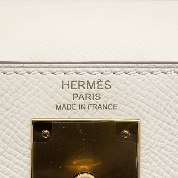 エルメス ハンドバッグ ケリー28 外縫い ナタ/ゴールド金具 エプソン U刻印 2wayショルダー