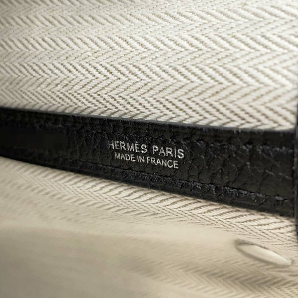 エルメス トートバッグ ガーデンパーティPM ブラック/シルバー金具 ネゴンダ W刻印 黒