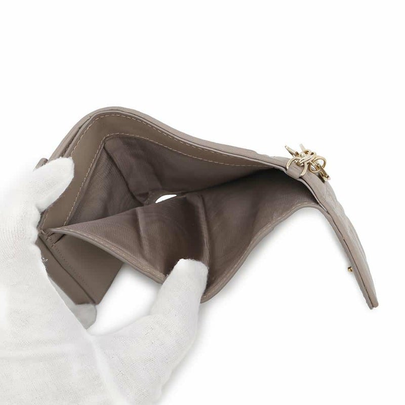 クリスチャン・ディオール 三つ折り財布 レディディオール ロータスウォレット カナージュ S0181ONMJ