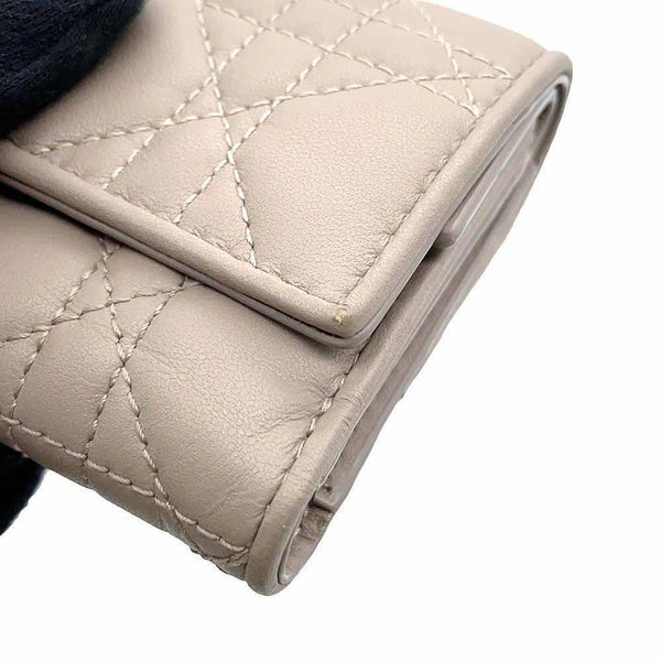 クリスチャン・ディオール 三つ折り財布 レディディオール ロータスウォレット カナージュ S0181ONMJ