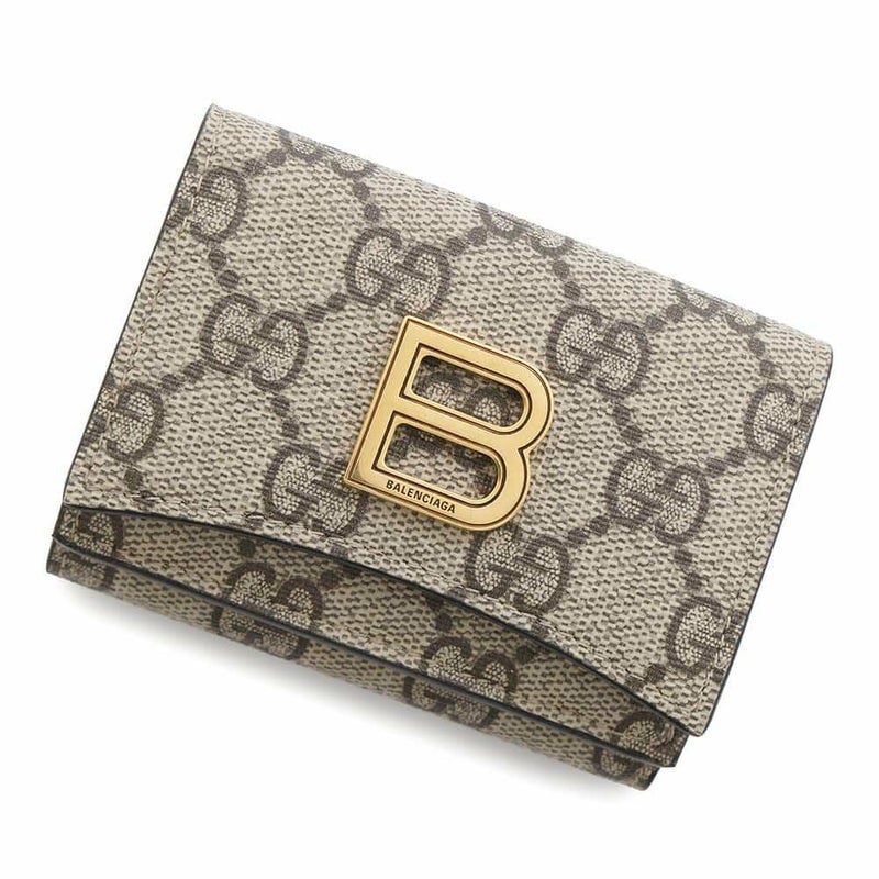 グッチ 三つ折り財布 ザ・ハッカー プロジェクト コンパクトウォレット バレンシアガ コラボ 681700 GUCCI BALENCIAGA
