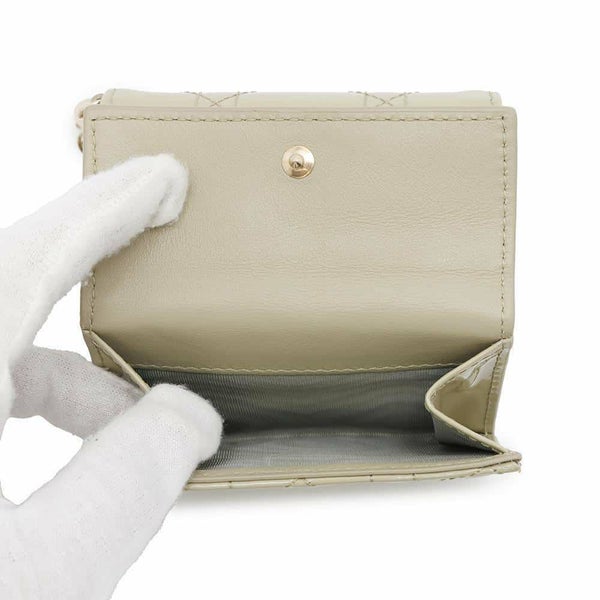 クリスチャン・ディオール 三つ折り財布 レディディオール ロータスウォレット カナージュ S0181OVRB 財布