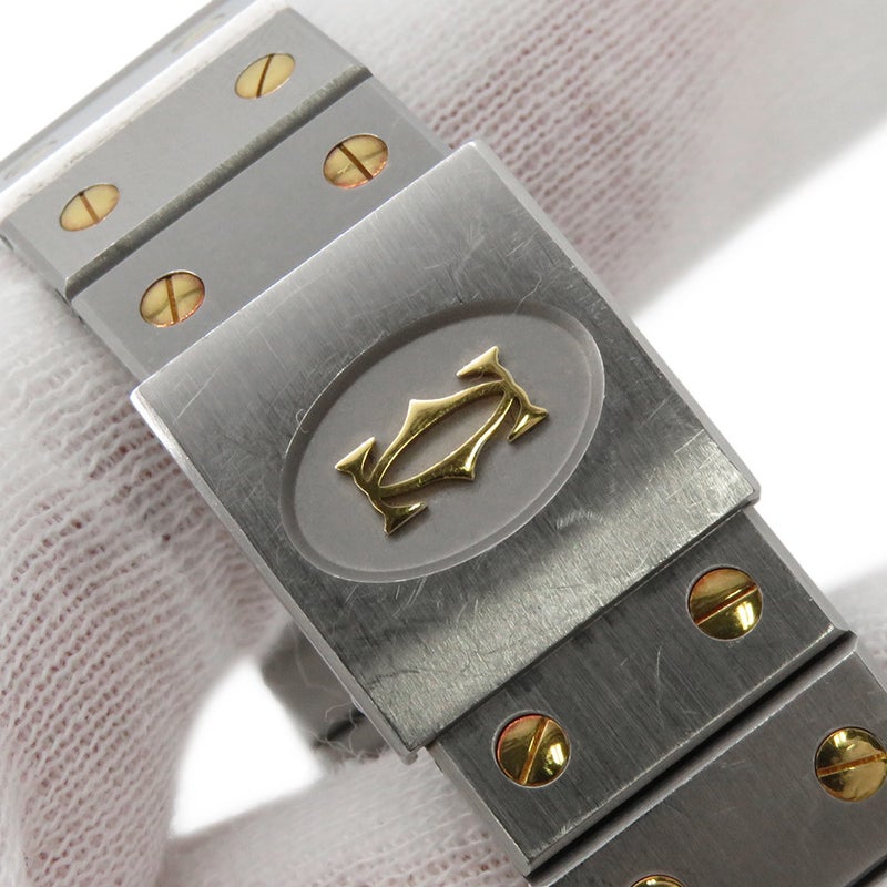 カルティエ サントスオクタゴン LM W2001583/187902 Cartier 腕時計 アイボリー文字盤 ヴィンテージ
