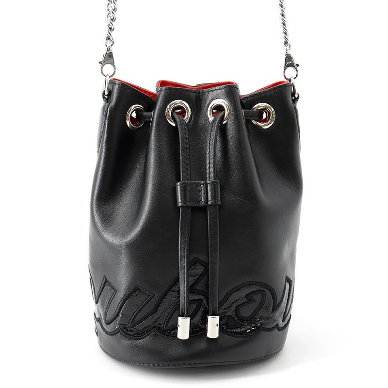 クリスチャン・ルブタン ショルダーバッグ マリー ジェーン バケットバッグ レザー Christian Louboutin バッグ 黒