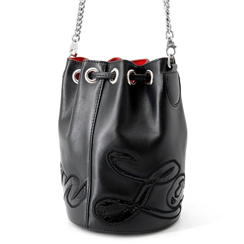 クリスチャン・ルブタン ショルダーバッグ マリー ジェーン バケットバッグ レザー Christian Louboutin バッグ 黒