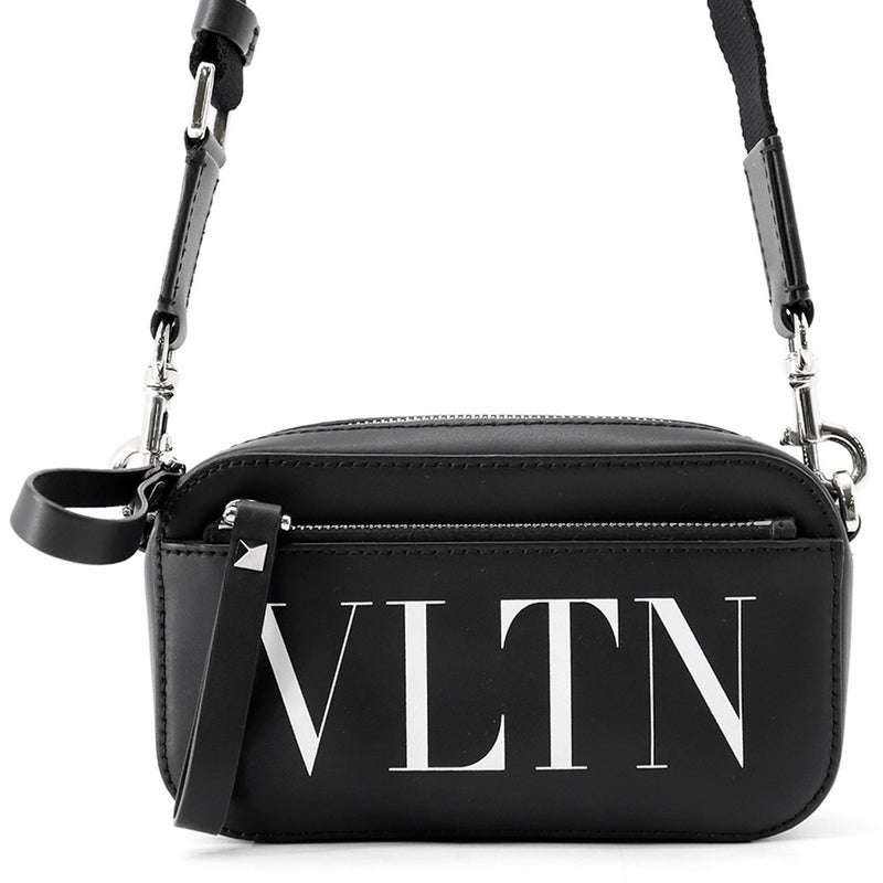 ヴァレンティノ・ガラヴァーニ ショルダーバッグ VLTNロゴ VALENTINO 2wayボディバッグ 黒