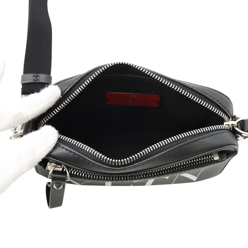 ヴァレンティノ・ガラヴァーニ ショルダーバッグ VLTNロゴ VALENTINO 2wayボディバッグ 黒