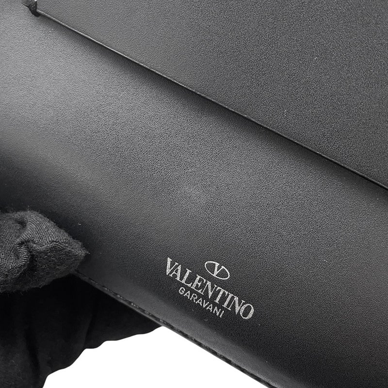 ヴァレンティノ・ガラヴァーニ ショルダーバッグ VLTNロゴ VALENTINO 2wayボディバッグ 黒