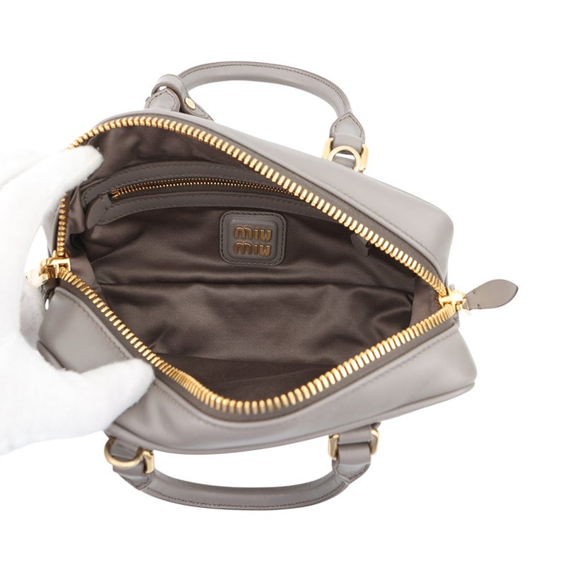 ミュウミュウ ハンドバッグ アルカディ レギュラー レザー 5BB142 Miu Miu ２wayショルダー