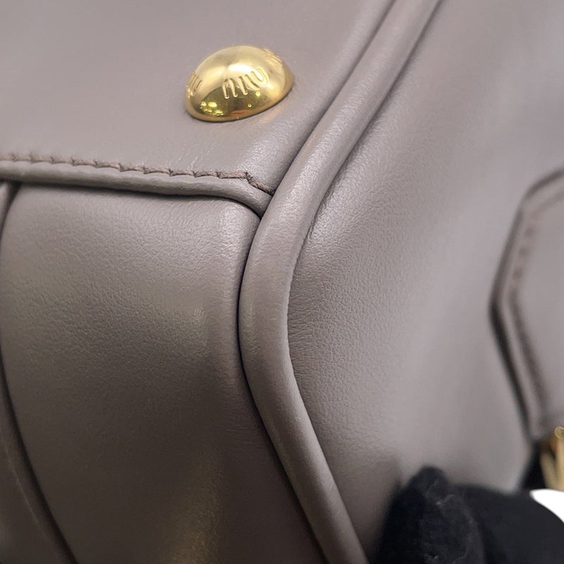 ミュウミュウ ハンドバッグ アルカディ レギュラー レザー 5BB142 Miu Miu ２wayショルダー