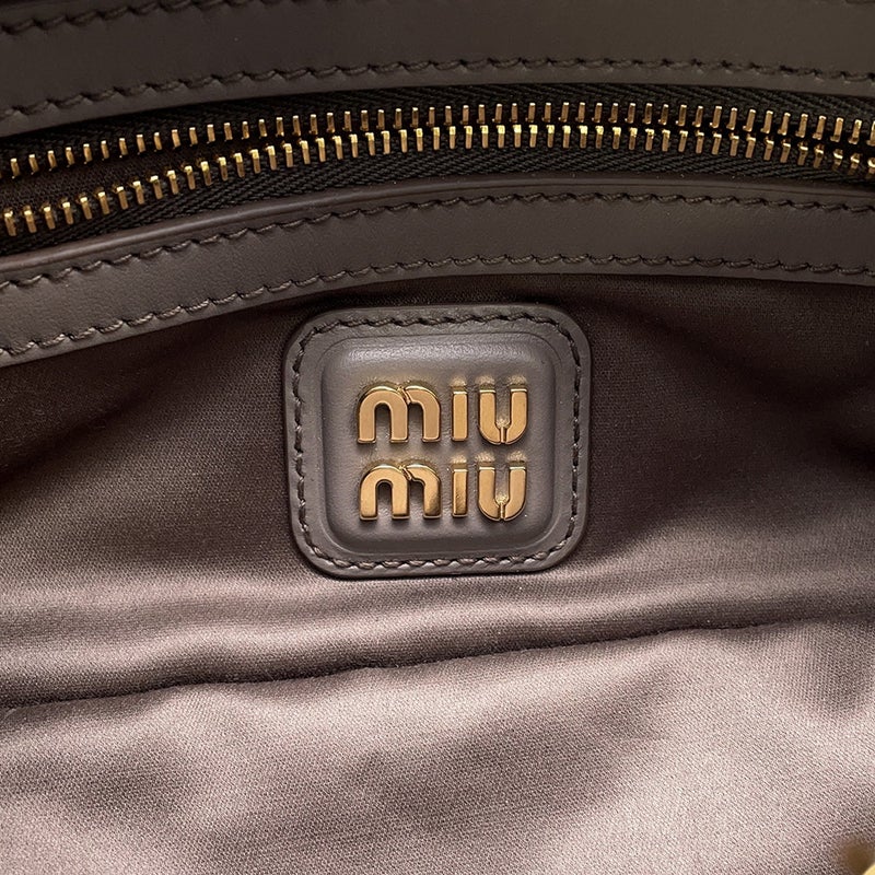 ミュウミュウ ハンドバッグ アルカディ レギュラー レザー 5BB142 Miu Miu ２wayショルダー