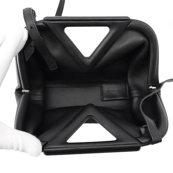 ボッテガヴェネタ ショルダーバッグ ポイント スモール レザー 658476 BOTTEGA VENETA 黒