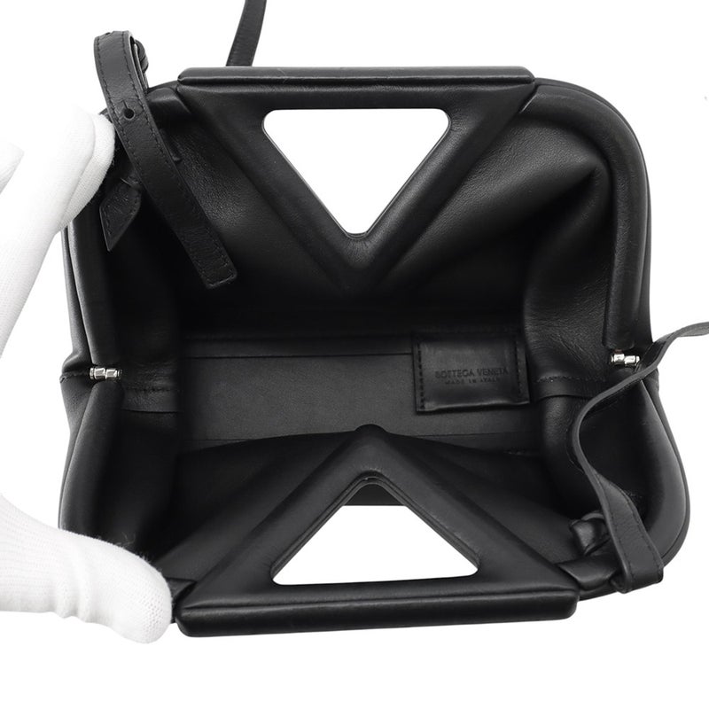 ボッテガヴェネタ ショルダーバッグ ポイント スモール レザー 658476 BOTTEGA VENETA 黒