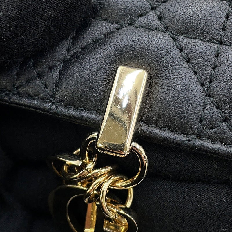 ディオール チェーンショルダーバッグ カナージュ My Dior デイリーチェーンポーチ ラムスキン S0937ONMJ 黒