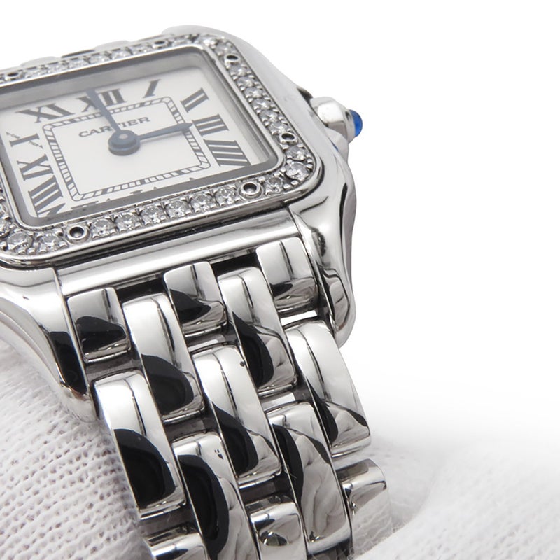 カルティエ パンテール ドゥ カルティエ SM ダイヤベゼル W4PN0007 クォーツ Cartier 腕時計 白文字盤