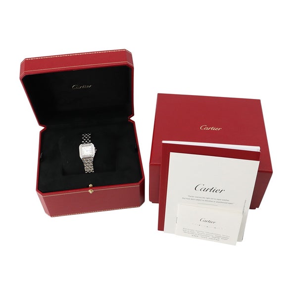 カルティエ パンテール ドゥ カルティエ SM ダイヤベゼル W4PN0007 クォーツ Cartier 腕時計 白文字盤