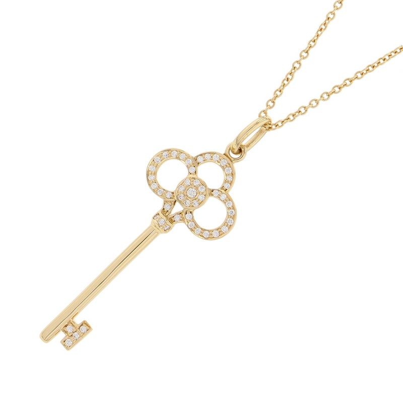 ティファニー ネックレス クラウン キー ダイヤモンド K18YGイエローゴールド Tiffany&Co. ペンダント