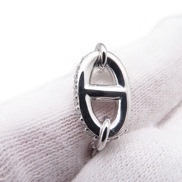 エルメス ブレスレット ニュー ファランドール ダイヤモンド 48P 計0.45ct K18WGホワイトゴールド サイズSH HERMES New Farandole