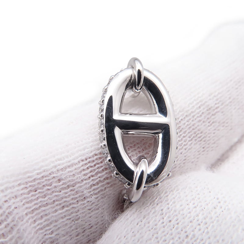 エルメス ブレスレット ニュー ファランドール ダイヤモンド 48P 計0.45ct K18WGホワイトゴールド サイズSH HERMES New Farandole