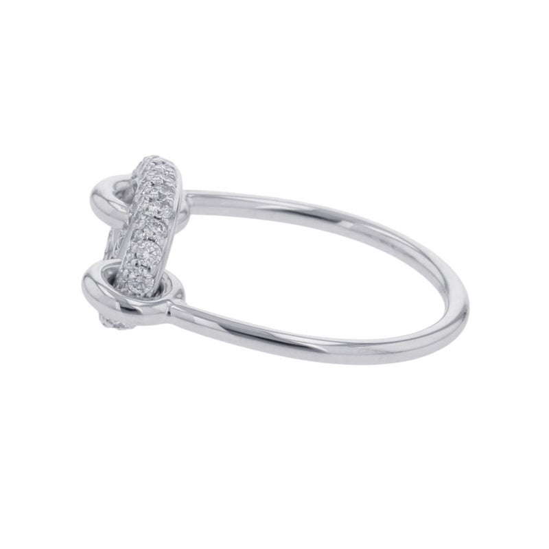 エルメス リング ニュー ファランドール ダイヤモンド 48P 計0.45ct K18WGホワイトゴールド サイズ51 HERMES 指輪 New Farandole
