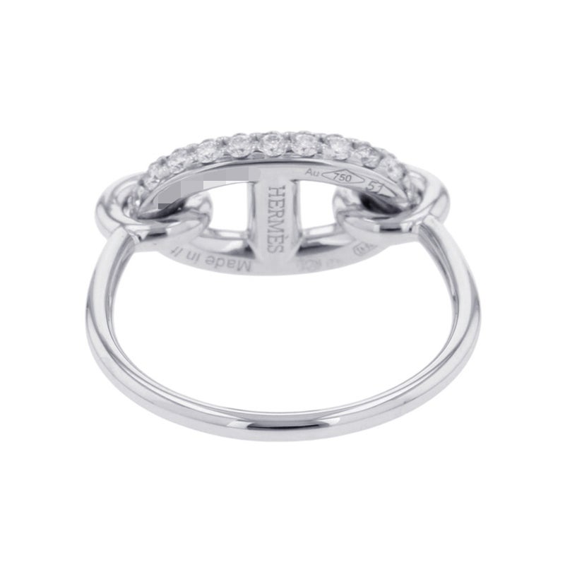 エルメス リング ニュー ファランドール ダイヤモンド 48P 計0.45ct K18WGホワイトゴールド サイズ51 HERMES 指輪 New Farandole