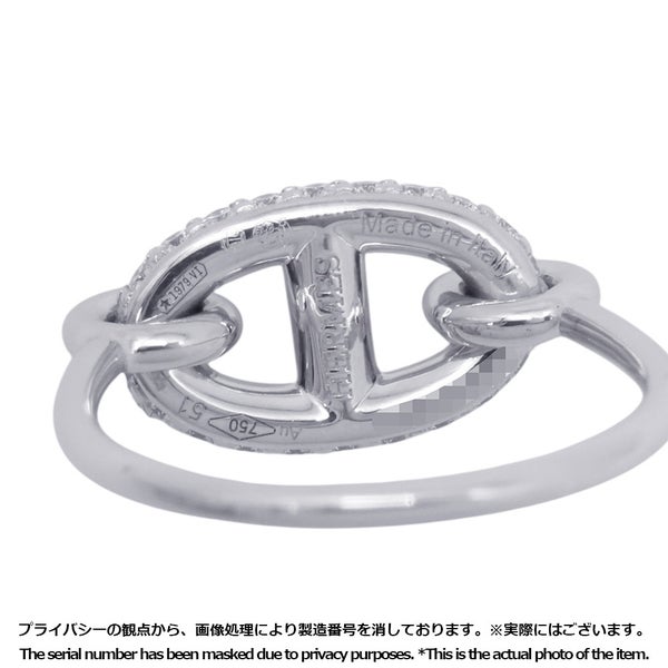 エルメス リング ニュー ファランドール ダイヤモンド 48P 計0.45ct K18WGホワイトゴールド サイズ51 HERMES 指輪 New Farandole