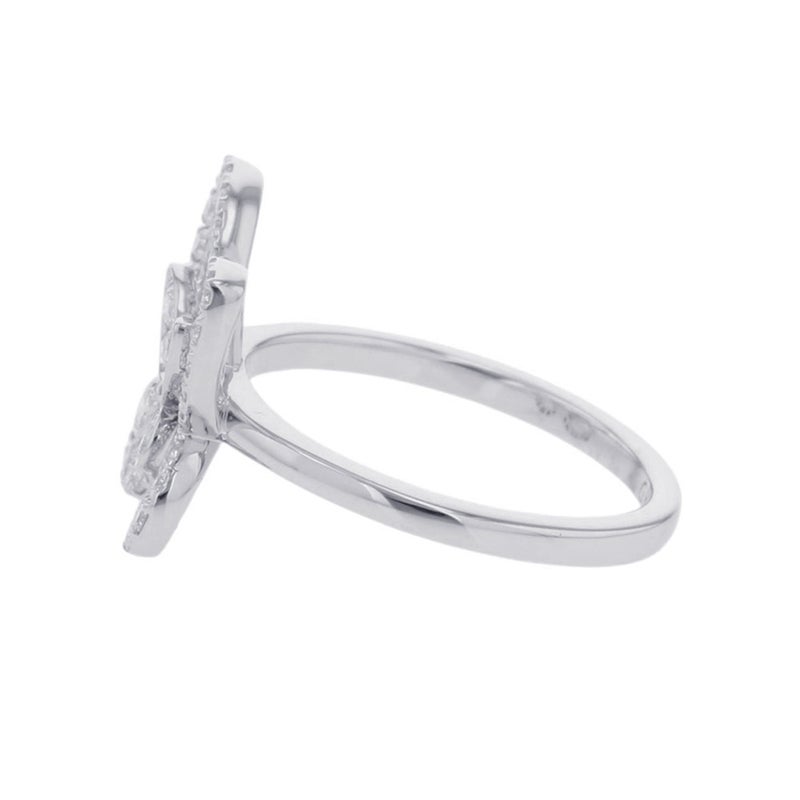 グラフ リング バタフライ シルエット ダイヤモンド ミニ ダイヤ 計0.40ct K18WGホワイトゴールド サイズ約6号 RGR769 指輪