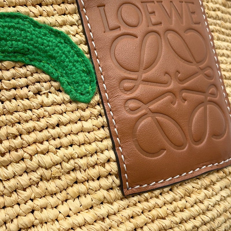 ロエベ ショルダーバッグ パウラズイビザ コラボ タートル ラフィア LOEWE バスケットバッグ ポシェット