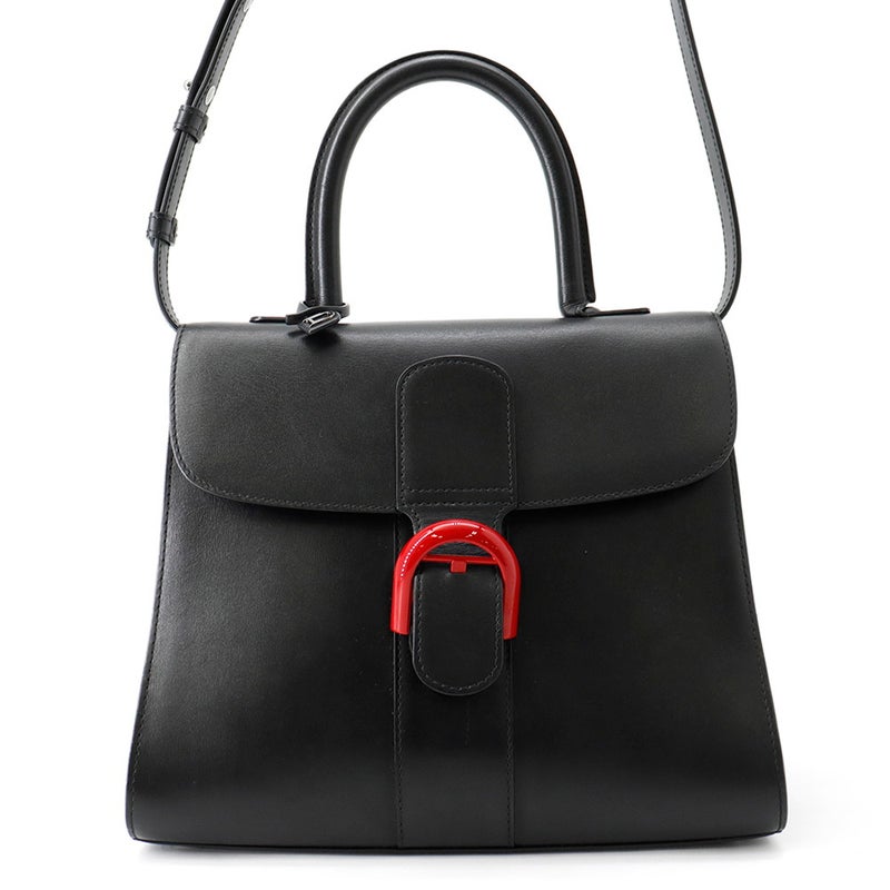 デルボー ハンドバッグ ブリヨンMM レザー Delvaux 2way 黒