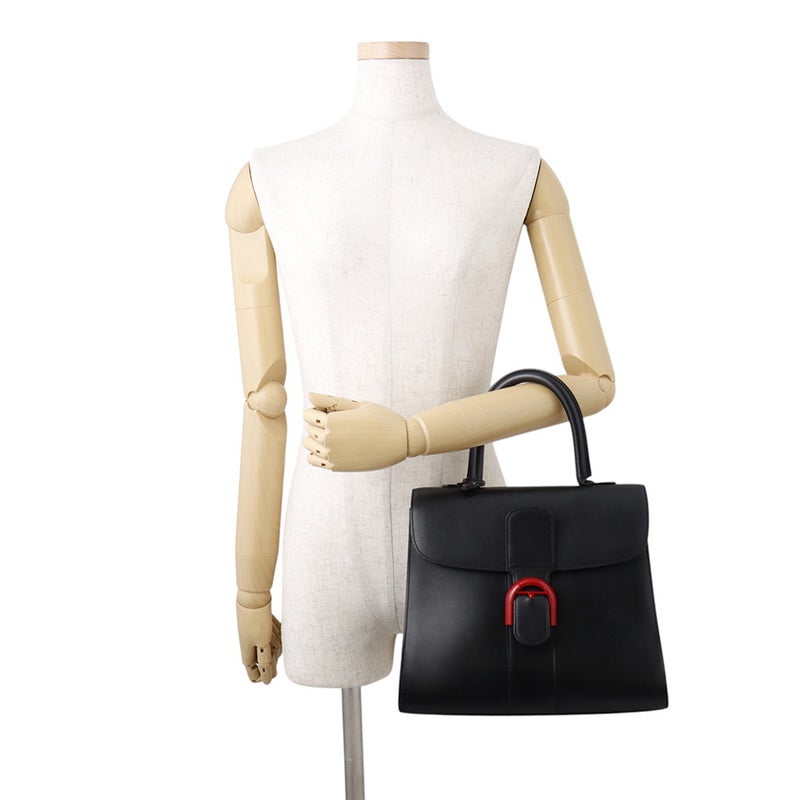 デルボー ハンドバッグ ブリヨンMM レザー Delvaux 2way 黒