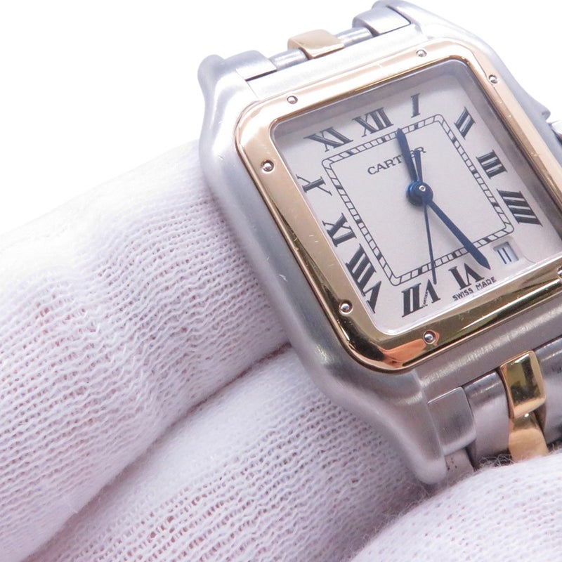 カルティエ パンテール MM 1ロウ K18YGイエローゴールド 83949 Cartier 腕時計 クォーツ アイボリー文字盤
