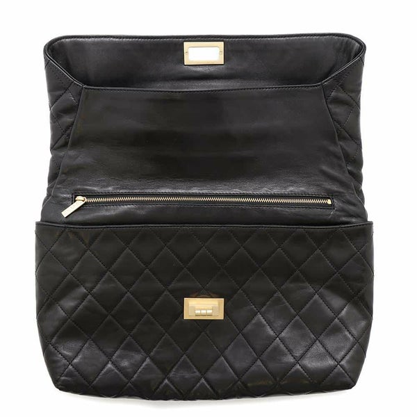 シャネル チェーンショルダーバッグ マトラッセ 2.55 ラムスキン A16522 CHANEL 黒