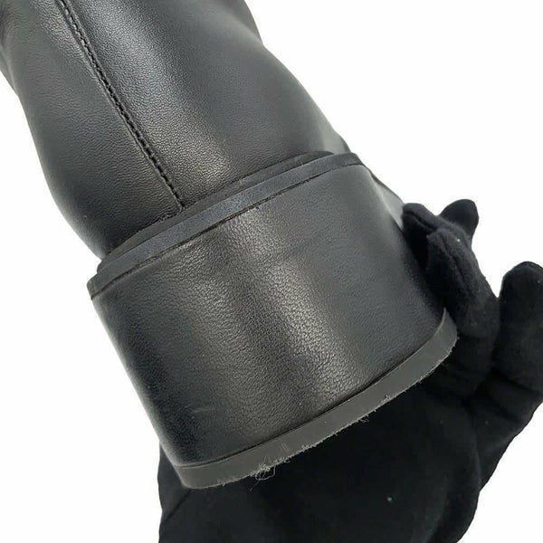 シャネル ショートブーツ ココマーク レースアップ パテント フェイクパール レディースサイズ37 1/2C G33169 靴 黒