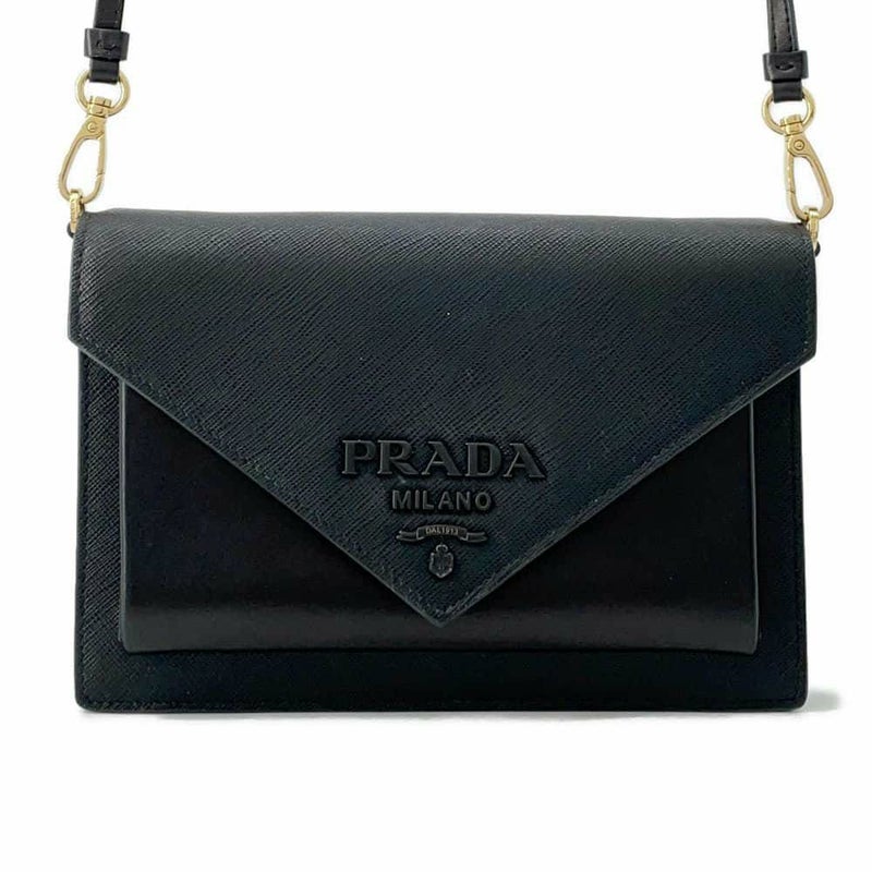 プラダ ショルダーバッグ サフィアーノレザー 1BP020 PRADA バッグ 黒
