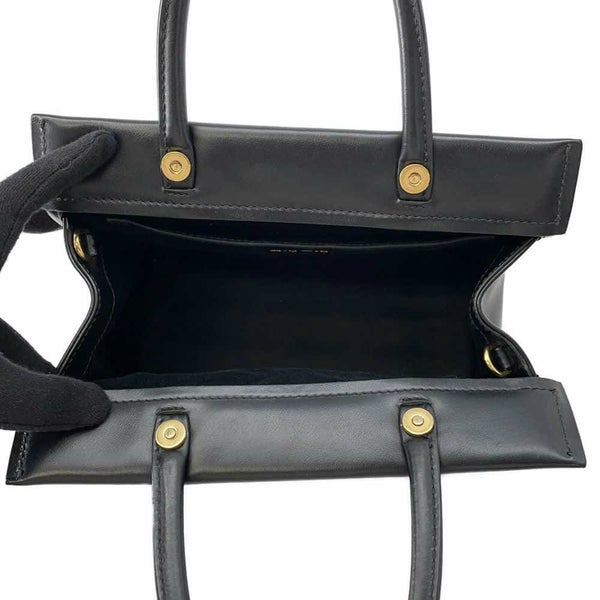 ミュウミュウ ハンドバッグ エンボスロゴ レザー 5BA243 Miu Miu 2wayショルダーバッグ 黒