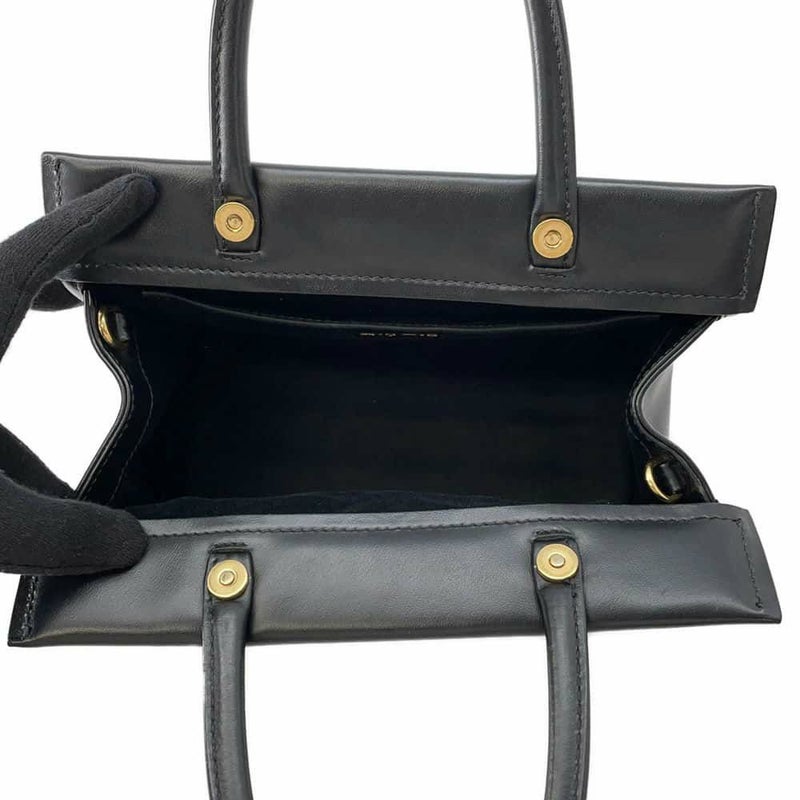 ミュウミュウ ハンドバッグ エンボスロゴ レザー 5BA243 Miu Miu 2wayショルダーバッグ 黒