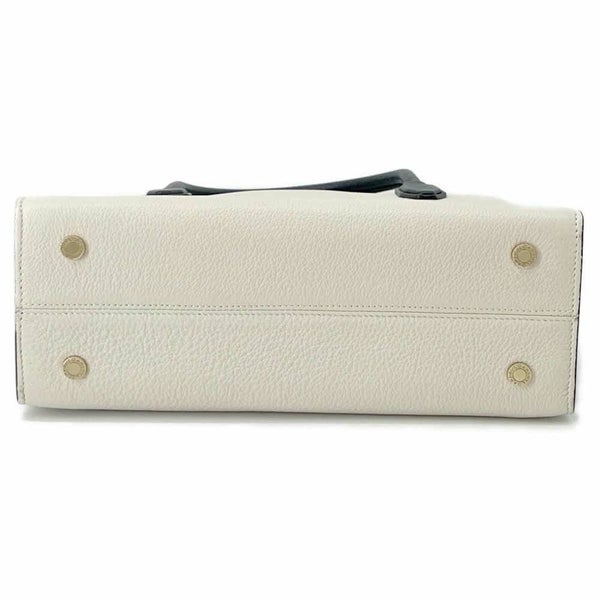 ブルガリ ハンドバッグ アルバ レザー BVLGARI 2wayショルダーバッグ 黒 白